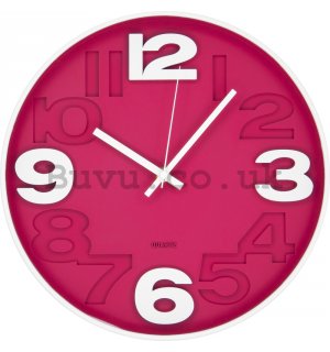 Wall clock: Red (matt) - 30 cm