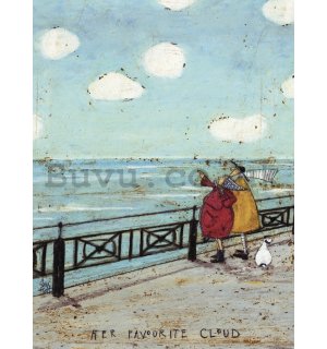 Painting on canvas: Sam Toft, Her Favourite Cloud