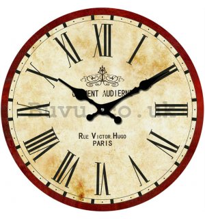Glass wall clock - Rue Victor. Hugo Paris
