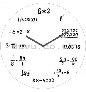 Glass wall clock - Mathematics (2)
