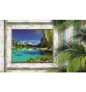 Wall mural vlies: Window to paradise (1) - 416x254 cm