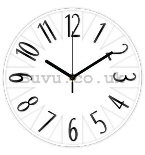 Wall clock - Designed (white) - 25 cm