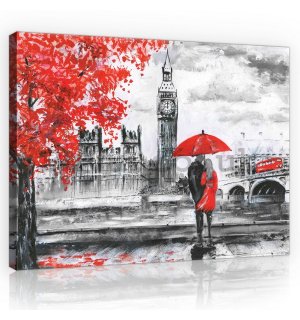 Painting on canvas: London (painted) - 75x100 cm