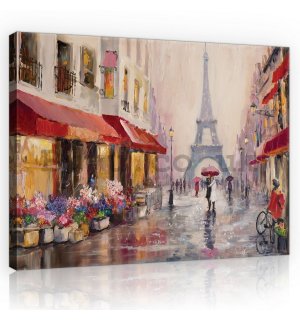 Painting on canvas: Eiffel tower (painted) - 75x100 cm