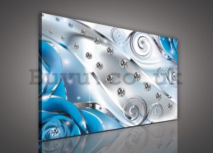 Painting on canvas: Luxury abstraction (blue) - 75x100 cm
