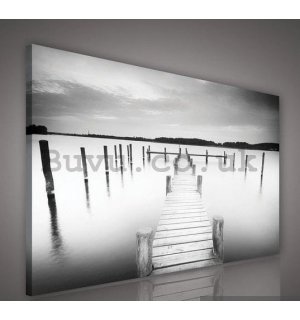 Painting on canvas: Pier (6) - 75x100 cm
