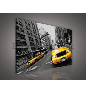 Painting on canvas: Manhattan Taxi (2) - 75x100 cm