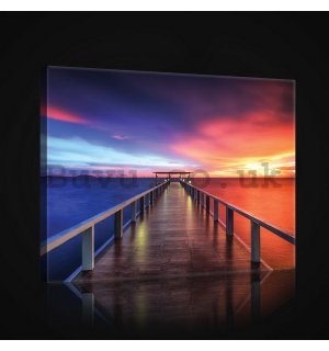 Painting on canvas: Two-color pier - 75x100 cm