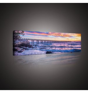 Painting on canvas: Sea sunset - 145x45 cm