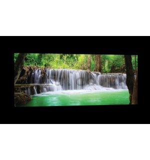 Painting on canvas: Waterfall (3) - 145x45 cm
