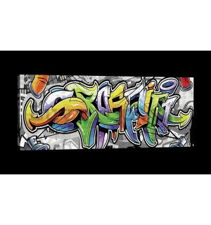 Painting on canvas: Graffiti (12) - 145x45 cm