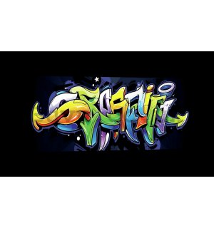 Painting on canvas: Graffiti (4) - 145x45 cm