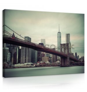 Painting on canvas: Brooklyn Bridge (2) - 75x100 cm