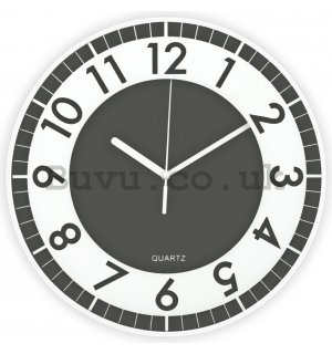 Wall clock: Modern (dark grey) - 30 cm