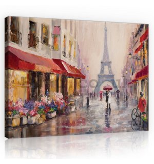 Painting on canvas: Eiffel tower (painted) - 80x60 cm