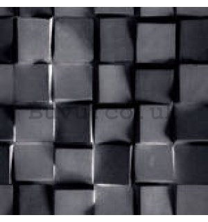 Vinyl wallpaper 3d big dark cubes